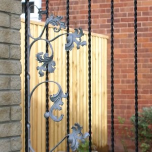 Metal hand crafted gate detail