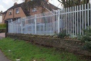 UWE 1.8m high galvanised palisade fence